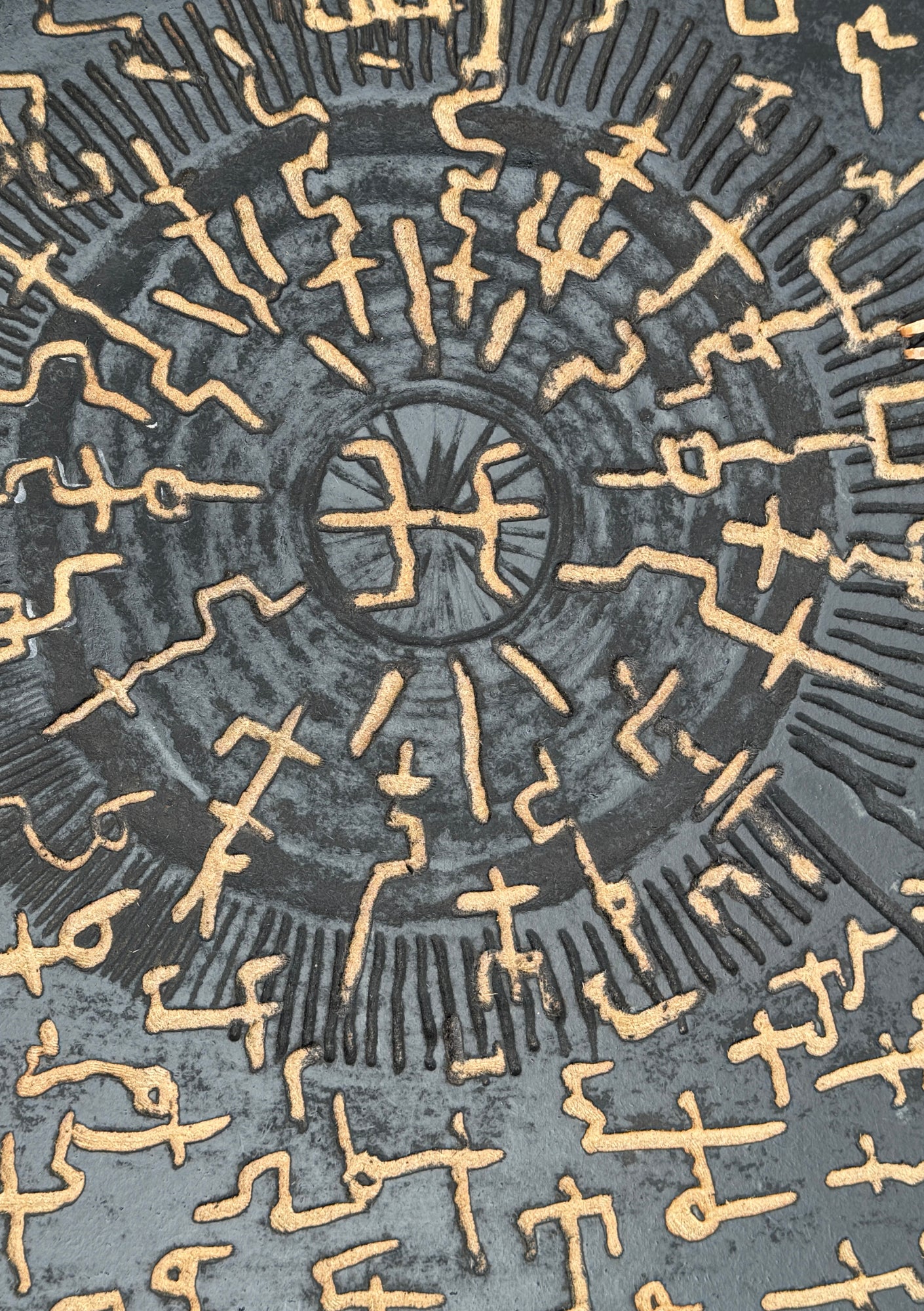 Inner Dialogue - Hand-Carved Mixed Media Wall Art