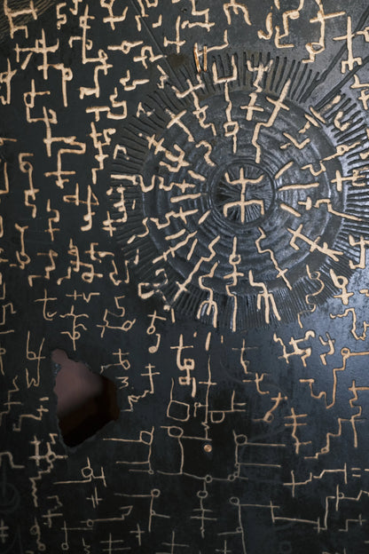 Inner Dialogue - Hand-Carved Mixed Media Wall Art